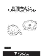 Focal INTEGRATION PLUG&PLAY TOYOTA User Manual preview