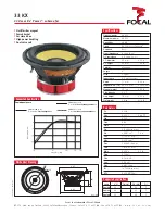 Focal K2 Power 33 KX Specification Sheet предпросмотр