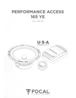 Preview for 1 page of Focal PERFORMANCE ACCESS 165 YE USA LIMITED EDITION User Manual