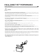 Preview for 4 page of Focal PERFORMANCE DIRECT FET User Manual