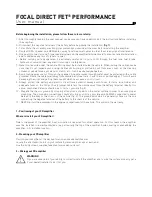 Preview for 7 page of Focal PERFORMANCE DIRECT FET User Manual