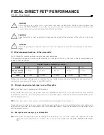 Preview for 8 page of Focal PERFORMANCE DIRECT FET User Manual