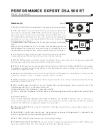 Preview for 14 page of Focal Performance Expert DSA 500 RT User Manual