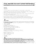 Preview for 24 page of Focal Performance Expert DSA 500 RT User Manual