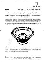 Preview for 1 page of Focal Polyglass SB 33 V1 Manual