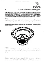 Preview for 7 page of Focal Polyglass SB 33 V1 Manual