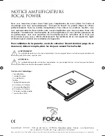 Preview for 25 page of Focal POWER 1.800 User Manual