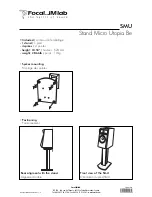 Preview for 2 page of Focal SCU - STAND CENTER UTOPIA BE Manual