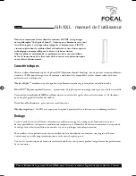 Preview for 6 page of Focal Sib XXL User Manual