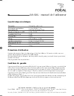 Preview for 9 page of Focal Sib XXL User Manual