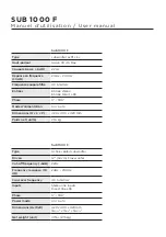 Preview for 3 page of Focal SUB 1000 F User Manual