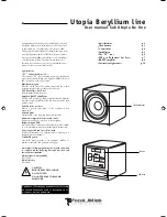 Предварительный просмотр 3 страницы Focal Sub Utopia Be User Manual