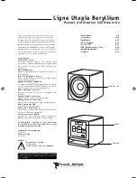 Предварительный просмотр 9 страницы Focal Sub Utopia Be User Manual