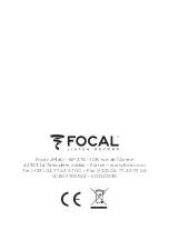 Preview for 7 page of Focal UTOPIA User Manual