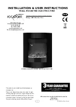 Preview for 1 page of FocalPoint EBONY ELECTRIC Installation & User'S Instructions