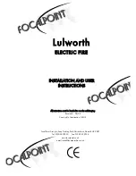 FocalPoint LULWORTH Installation And User Instructions preview