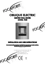 FocalPoint OBLIQUE ELECTRIC Installation And User Instructions Manual предпросмотр