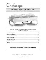 Focus Electrics Chefscape PRBF1000 Instruction Manual preview