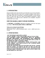 Preview for 2 page of Focus Agora 850 Operating Manual