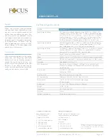 Preview for 2 page of Focus Firestore FS-2E Specifications