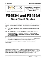 Preview for 1 page of Focus FS453 Datasheet