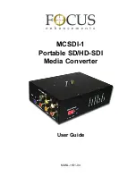 Focus MCSDI-1 User Manual предпросмотр