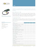 Предварительный просмотр 1 страницы Focus MMC-2 Specification