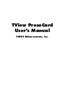 Focus TView PresoCard User Manual preview