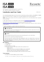 Preview for 1 page of Focusrite ISA ADN2 Installation And User Manual