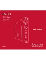 Focusrite Red 1 500 Series User Manual preview