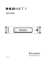 Preview for 1 page of Focusrite REDNET 1 User Manual