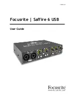 Focusrite Saffire 6 USB User Manual предпросмотр