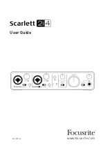 Preview for 1 page of Focusrite Scarlett 2i4 User Manual