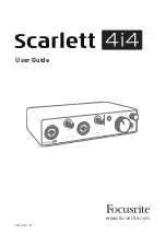 Preview for 1 page of Focusrite Scarlett 4i4 User Manual