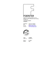 Preview for 67 page of Foerster 6.453 Operating Instructions Manual