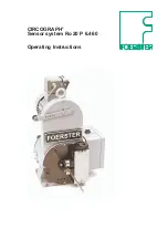 Foerster CORCOGRAPH Ro 20 P Operating Instructions Manual preview