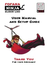 Preview for 1 page of FOFANA NINJA SLIDER LINE User'S Manual And Setup Instructions