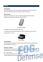 Preview for 6 page of Fogdefence FD-800 User Manual