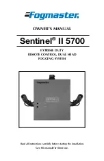 Fogmaster Sentinel II 5700 Owner'S Manual предпросмотр