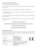 Preview for 2 page of Fogo Montanha E601 Instruction Manual