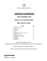 Preview for 1 page of Fogo Montanha Versatile H600 Instruction Manual