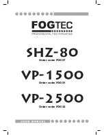 Fogtec SHZ-80 User Manual preview