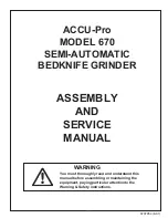 Предварительный просмотр 1 страницы Foley United ACCU-Pro 670 Assembly And Service Manual