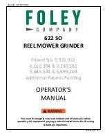 Preview for 3 page of Foley 622 SO Operator'S Manual