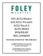 Foley 633 ACCU-Pro Manual предпросмотр