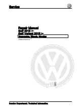 FOLKSWAGEN Golf 2015 Repair Manual preview