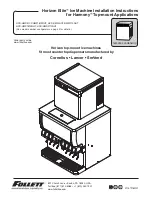 Follett Horizon Elite HCD1810NHT Installation Instructions Manual preview