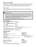 Preview for 3 page of Follett MC825 Series Installation, Operation And Service Manual