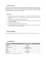 Preview for 4 page of Fomei LED LIGHT LCD 14W User Manual