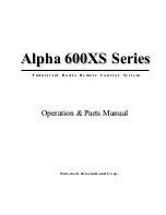 Fomotech Alpha 600XS Series Operations & Parts Manual preview